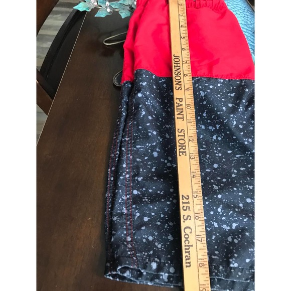 Wonder Nation Boys Swim trunk, red and black,  Boys Size XL/XG14-16) - Picture 7 of 8